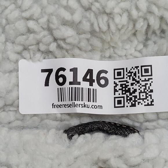 Vintage 80s Biker Denim Jacket Womens M/L 23x25 Sherpa-Lined - Picture 11 of 16